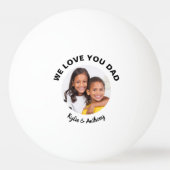 Vater Liebe Foto Tischtennisball (Rückseite)
