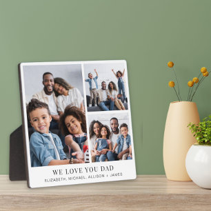 Vater Liebe Sie 3 FotoCollage Fotoplatte