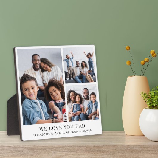 Vater Liebe Sie 3 FotoCollage Fotoplatte