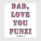 VATER, LIEBE SIE FUNZI 1 AUFKLEBER (Blatt)
