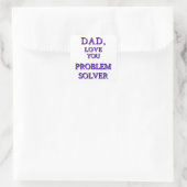 VATER, LIEBE SIE PROBLEM SOLVER 2 QUADRATISCHER AUFKLEBER (Tasche)