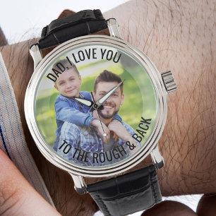 Vater Liebe Sie zu Rough and Back Foto Watch Armbanduhr