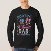 Vater-Lieben für Stiefel oder Bows Geschlechtsdeko T-Shirt (Vorderseite)