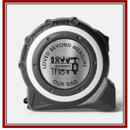 Vater liebt jenseits von Messing Steel Gray Black Maßband