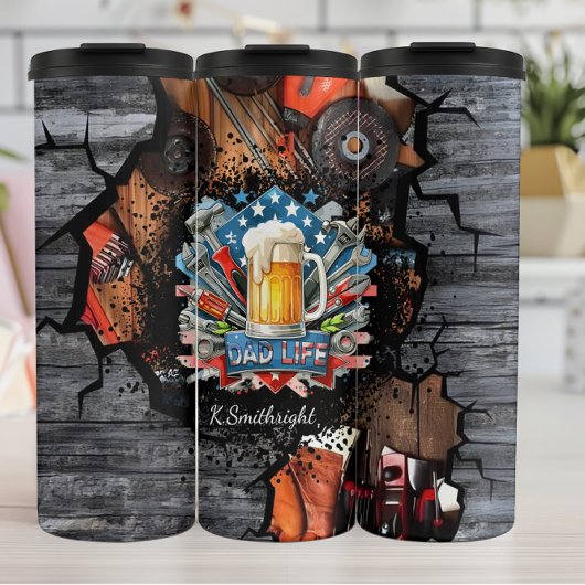 Vater Life Beer Tools Garage Thermosbecher