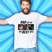 Vater Life ist das beste Leben 2 Fotos Vater T-Shirt