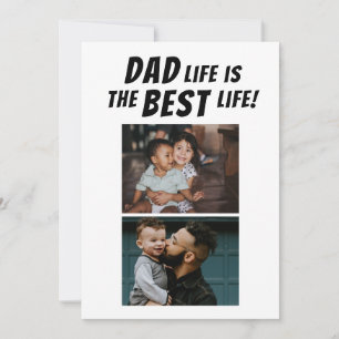 Vater Life ist das beste Leben 3 Fotos Vatertag Karte