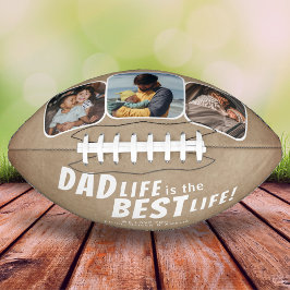 Vater Life ist die beste Rustikale Familie 3 Fotos Football