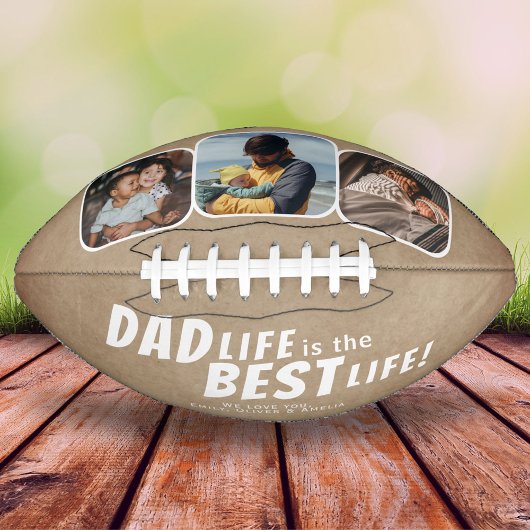 Vater Life ist die beste Rustikale Familie 3 Fotos Football