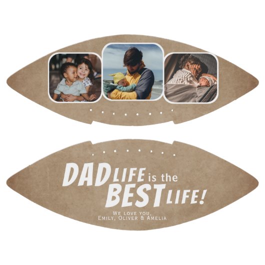 Vater Life ist die beste Rustikale Familie 3 Fotos Football (Paneele)