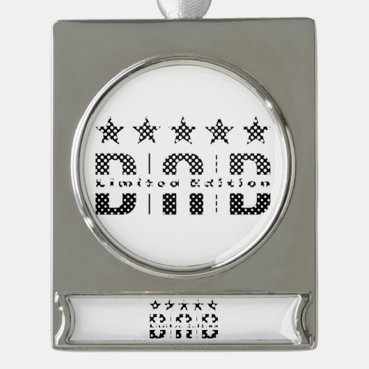 Vater Limited Edition Banner-Ornament Silber (Vorderseite)