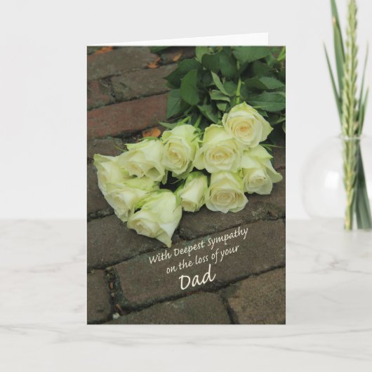 Vater Loss Beileid Rose Karte (Vorderseite)