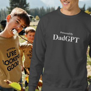 Vater Lustiger Geburtstag - Powered By DadGPT - Ai Sweatshirt