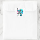 Vater machen quadratischer aufkleber (Tasche)