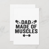 Vater Made of Muscles Funny Fitness Vater Geschenk Dankeskarte (Vorne/Hinten)