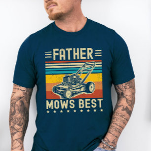 Vater mäht am besten Lustiger Rasen mähender Vater T-Shirt