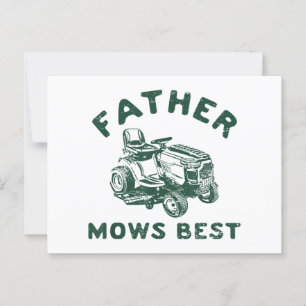 Vater mäht am besten postkarte