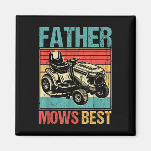 Vater mäht am besten, Rasenmäher, Vater, Witzgarte Magnet