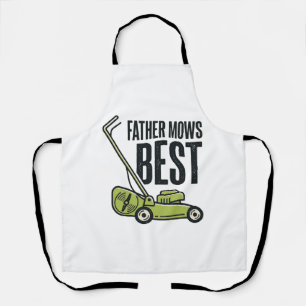 Vater mäht am besten Vintage-Rasenmäher-Shirt-Desi Schürze