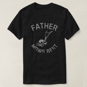 Vater mäht besten grauen Text T-Shirt