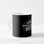 Vater mäht bester Rasen-mähendes Vater-Geschenk Kaffeetasse (Vorderseite Links)