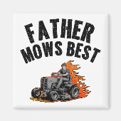 Vater mäht schönsten Vater Feuerzellenfeuerzunge M Magnet (Vorne)