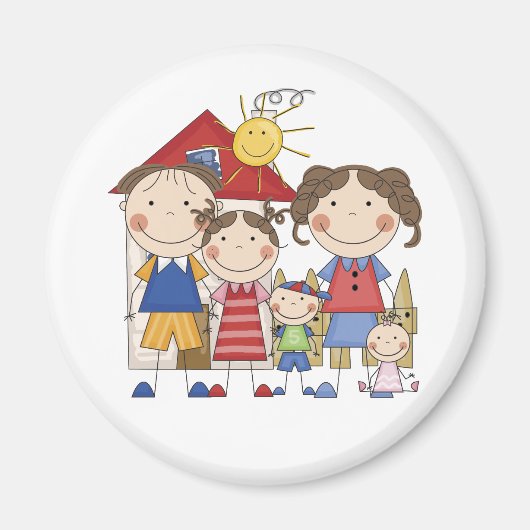 Vater, Mama, große Schwester, Mittlerer Bruder, Ba Magnet (Vorne)