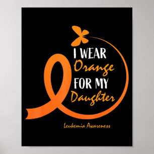 Vater Mama I Orange für meine Tochter Leukämie Awa Poster