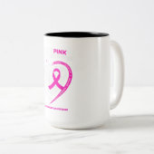 Vater Mama ich trage Rosa für meinen Brustkrebs al Zweifarbige Tasse (VorderseiteRechts)