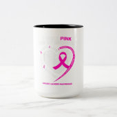 Vater Mama ich trage Rosa für meinen Brustkrebs al Zweifarbige Tasse (Mittel)
