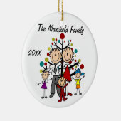 Vater, Mama, Junge, Mädchen, Kleinkind Keramikornament (Rechts)