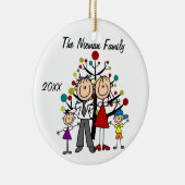 Vater, Mama, Junge, Mädchen-kundenspezifische Keramikornament (Rechts)