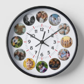 Vater Mama Kinder Freunde individuelles Foto Uhr (Vorderseite)