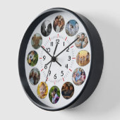 Vater Mama Kinder Freunde individuelles Foto Uhr (Winkel)