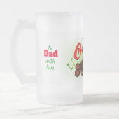 Vater / Mama (oder Name) mit Liebe Trini Weihnacht Mattglas Bierglas (Links)
