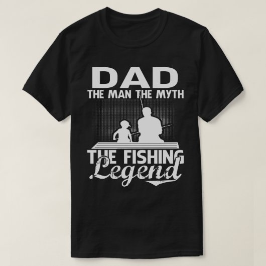 VATER Man Myth Fishing Legend Vatertag T-Shirt (Design vorne)