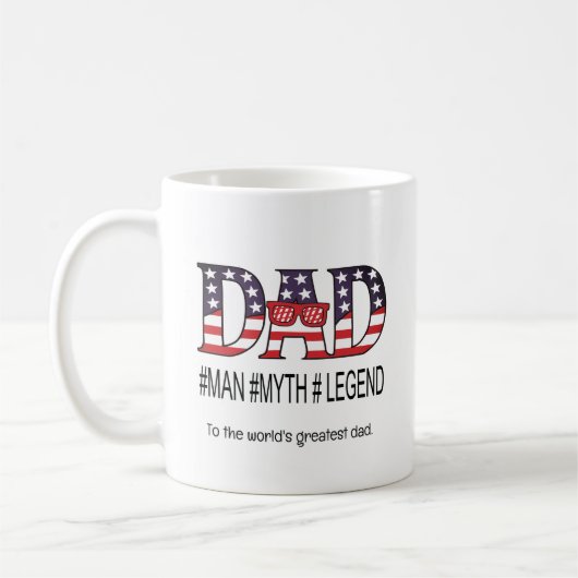 Vater Man Myth Legend American Vathers Day Kaffeetasse (Links)