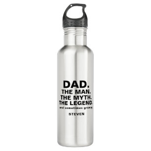 Vater Man Myth Legend Funny Zitat Personalisiert Edelstahlflasche