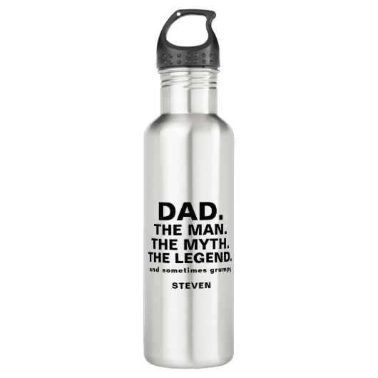 Vater Man Myth Legend Funny Zitat Personalisiert Edelstahlflasche (Vorderseite)