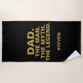 Vater Man Myth Legend Funny Zitat Personalisiert Strandtuch (Vorderseite)