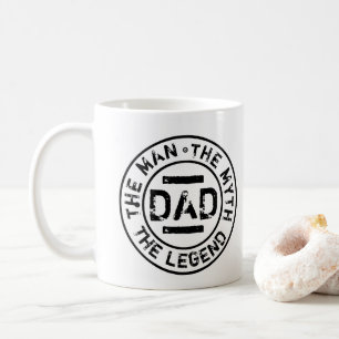 Vater Man Myth Legend Grunge Briefmarke Vatertag  Kaffeetasse