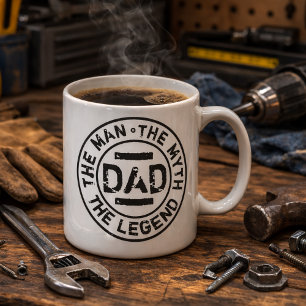 Vater Man Myth Legend Grunge Briefmarke Vatertag Kaffeetasse