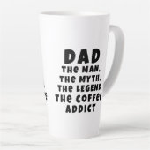 Vater Man Myth Legend Kaffee Addict Funny Vater Milchtasse (Rechte Ecke)