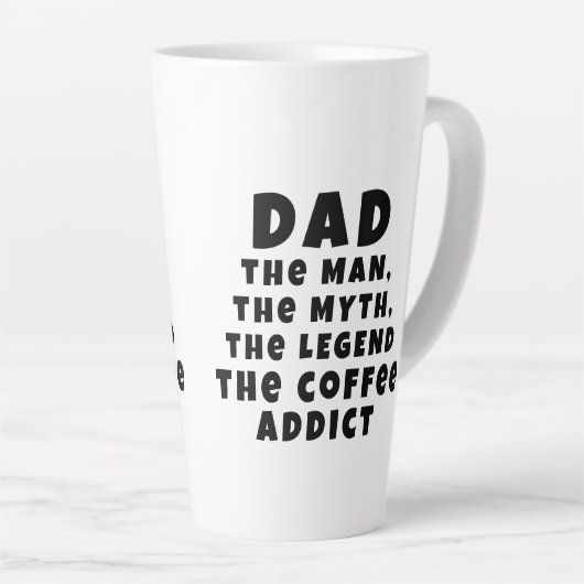 Vater Man Myth Legend Kaffee Addict Funny Vater Milchtasse (Rechte Ecke)