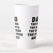 Vater Man Myth Legend Kaffee Addict Funny Vater Milchtasse (Vorderseite)