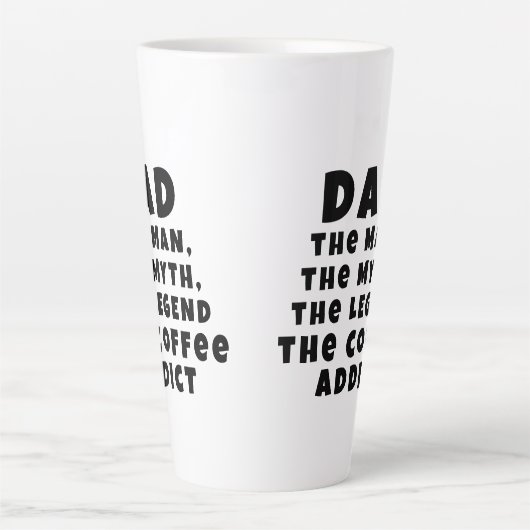 Vater Man Myth Legend Kaffee Addict Funny Vater Milchtasse (Vorderseite)
