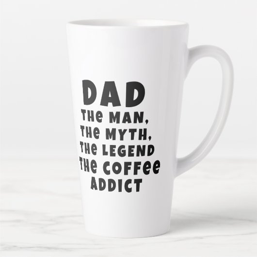 Vater Man Myth Legend Kaffee Addict Funny Vater Milchtasse (Rechts)