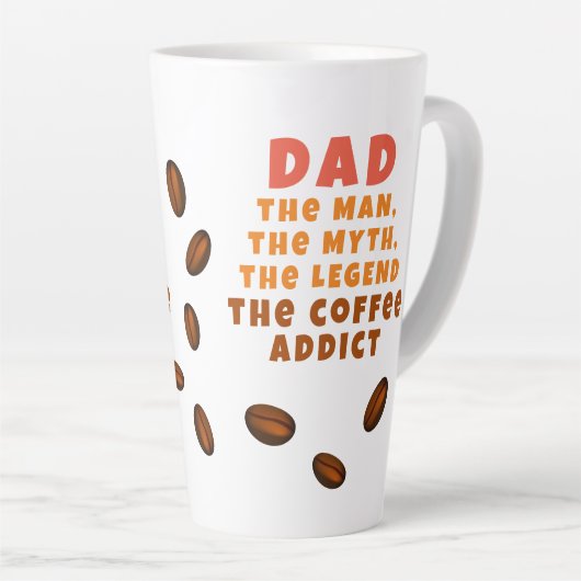 Vater Man Myth Legend Kaffee Addict Funny Vater Milchtasse (Rechte Ecke)