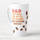 Vater Man Myth Legend Kaffee Addict Funny Vater Milchtasse (Linke Ecke)