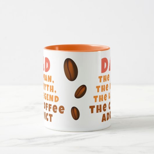 Vater Man Myth Legend Kaffee Addict Funny Vater Tasse (Zentrum)
